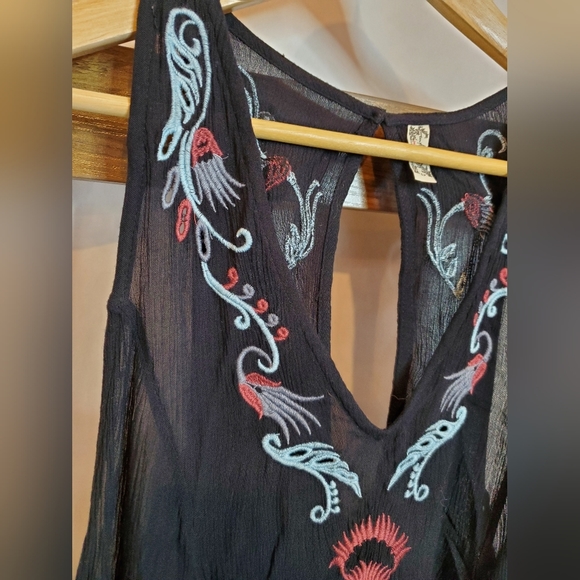 FREE People adelaide festival slip Embroidered Mini Dress. Womens small. EUC - Picture 8 of 15